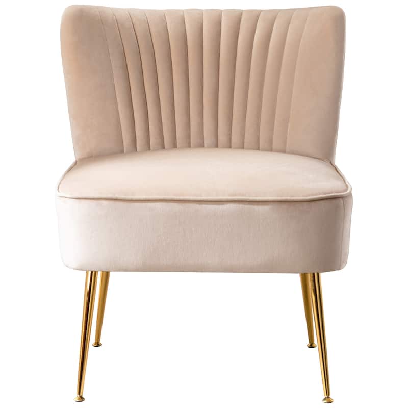 Farrah Upholstered Velvet Polyester Living Room Set With 25 inch Accent Chairs (3-Piece)