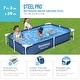 preview thumbnail 16 of 21, Bestway Steel Pro 8.5'x67"x24" Rectangular Above Ground Outdoor Swimming Pool
