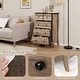preview thumbnail 8 of 18, Gymax 2PCS 38'' Farmhouse Chest of Drawers w/ 5 Folding Fabric Drawers