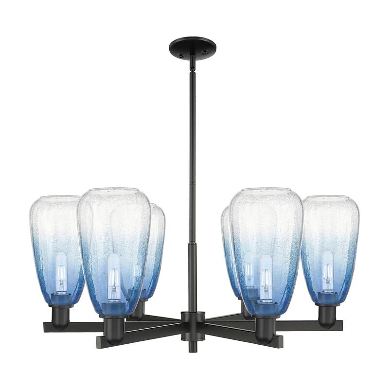 Innovations Lighting Downtown Urban - Brookhaven Almond - 6 Light 24" Stem Hung Chandelier