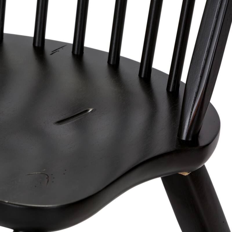 Treasures Rustic Oak Black Bow Back Side Chair (Set of 2)