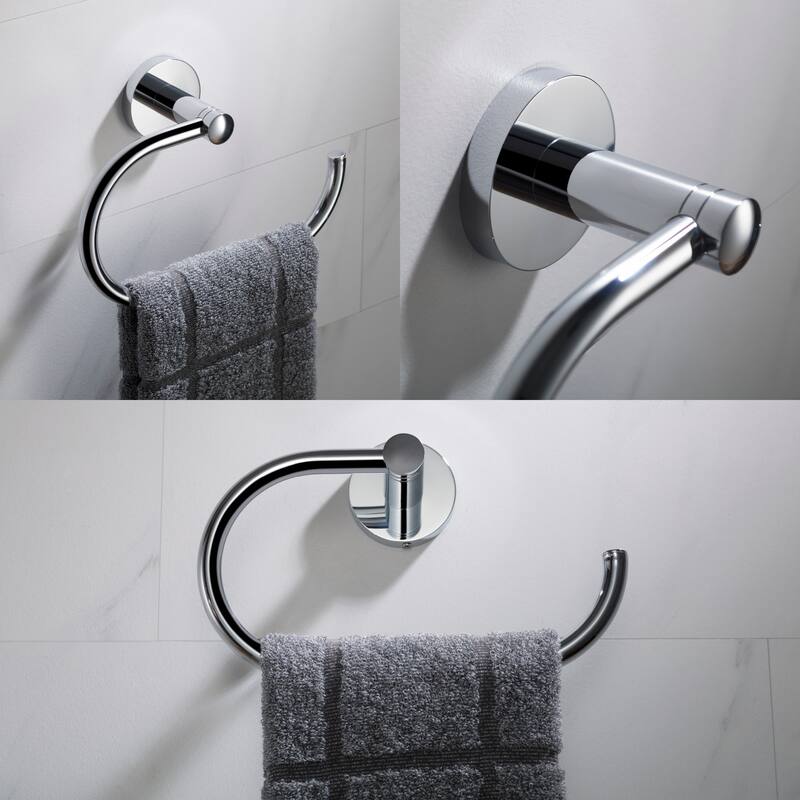 Kraus Elie 4-Piece Bathroom Package with 24" Towel Bar, Robe Hook,