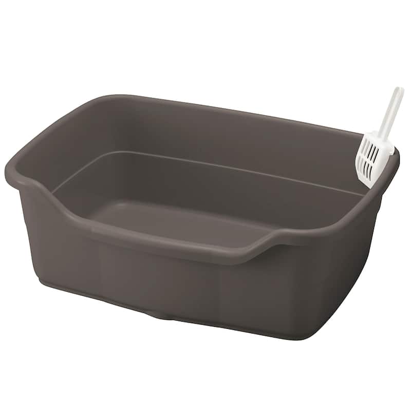 Richelle PAW TRAX Wide Cat Litter Pan in Brown