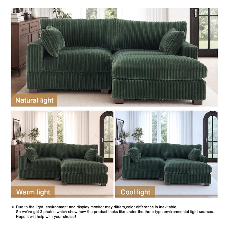 Oversized Plush Modular Sectional Sofa Set L Shaped Couch