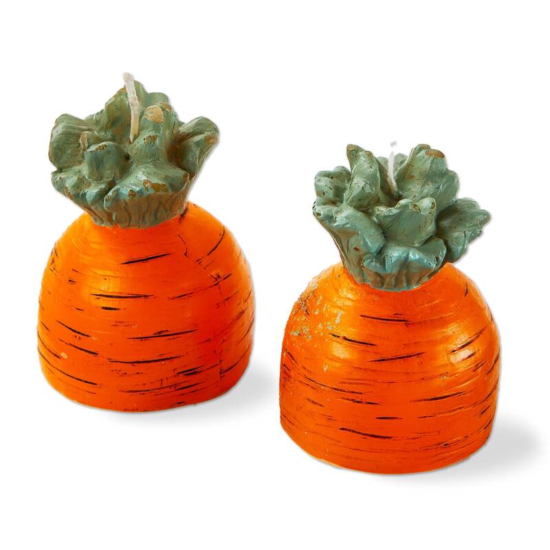 Carrot Candle Sculpted Novelty Candle for Spring and Summer - Orange Paraffin Wax with 2 Hours Burn Time