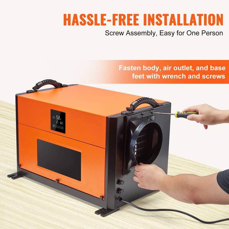 190 Pints Commercial Dehumidifier with Drain Hose for Crawl Spaces, Basements Warehouse & Job Sites - 190 Pints