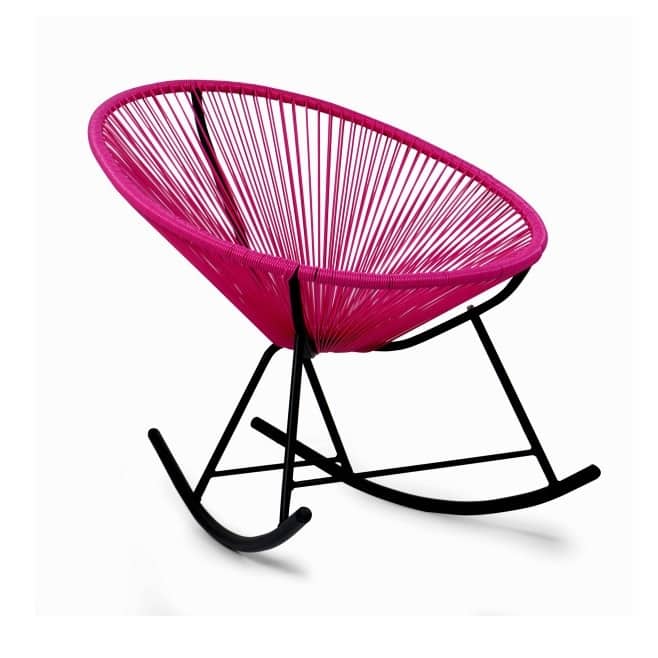 Acapulco Rocker Chair - H34.5xW28.5xD32.75 - Pink