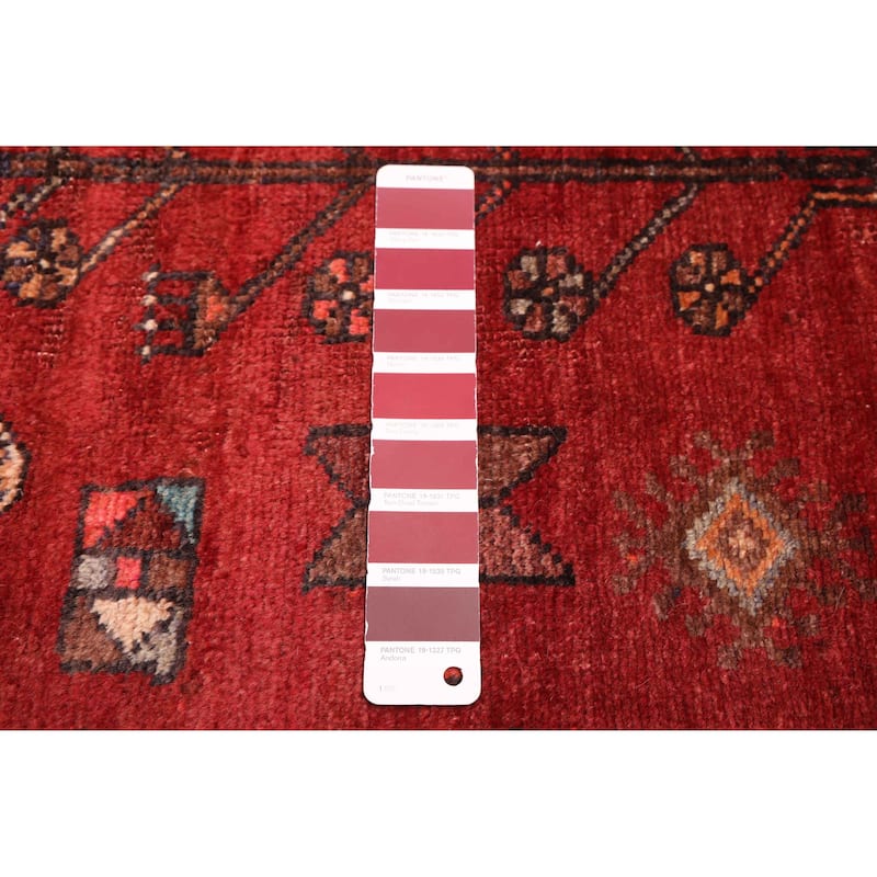 ECARPETGALLERY Hand-knotted Konya Anatolian Dark Red Wool Rug - 4'9 x 10'3