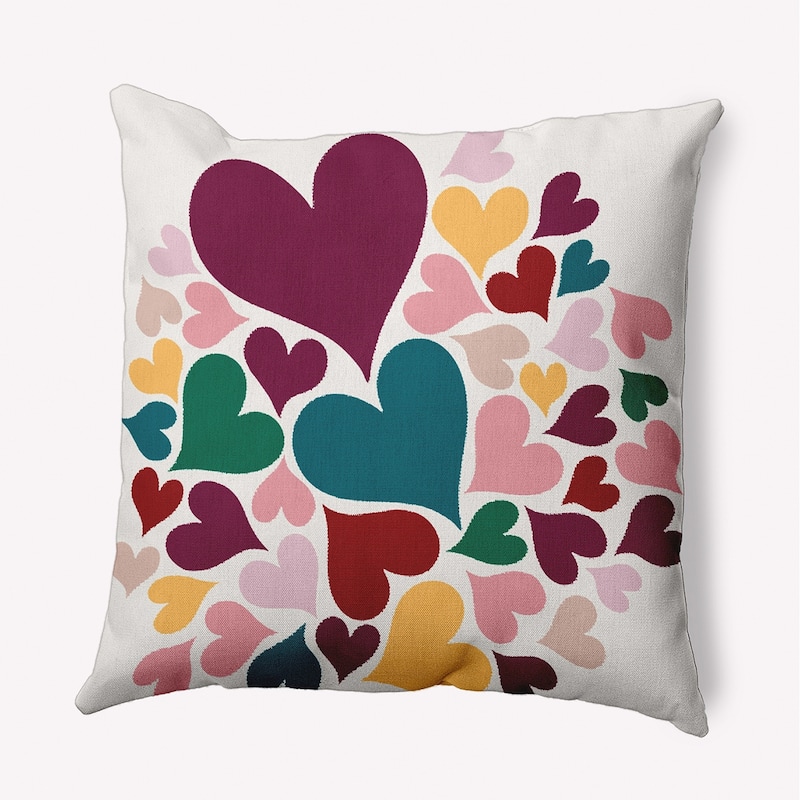 Hearts All Around Valentine's Day Decorative Indoor Pillow - 26" x 26" - Magenta
