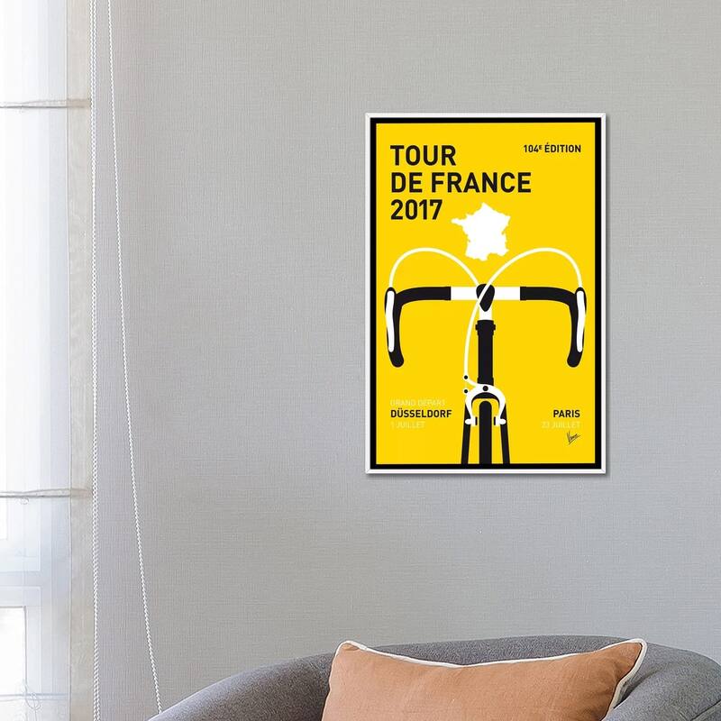 iCanvas "Tour de France 2017 Minimal Poster" by Chungkong Framed Canvas Print