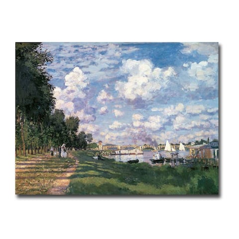 The Marina at Argenteuil by Claude Monet Gallery Wrapped Canvas Giclee Art (24 in x 36 in)