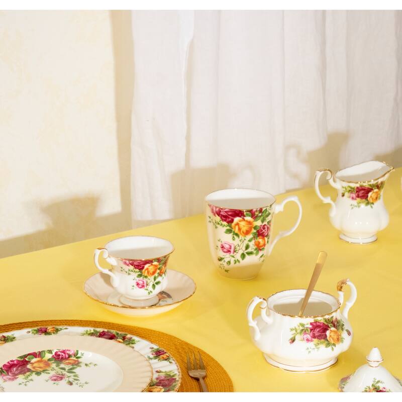 Royal Albert Old Country Roses Mug 13.5floz, 4 Piece Set, Mixed Colours