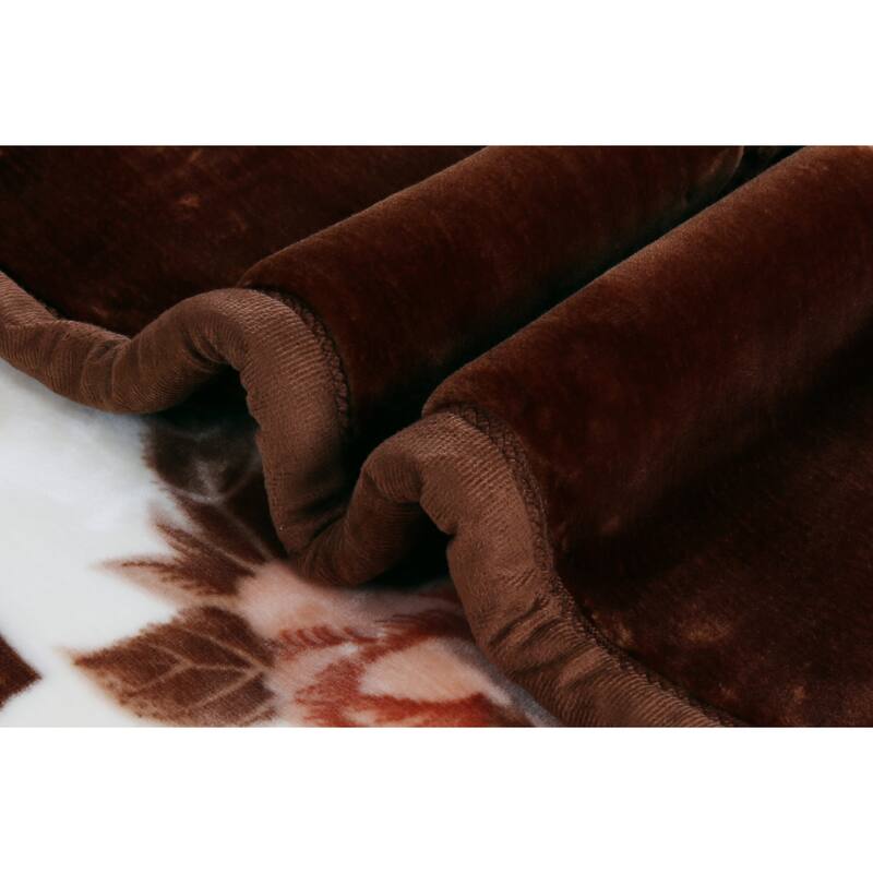 Empyrean Velvet 2 Ply Heavy Reversible Printed Raschel Blanket