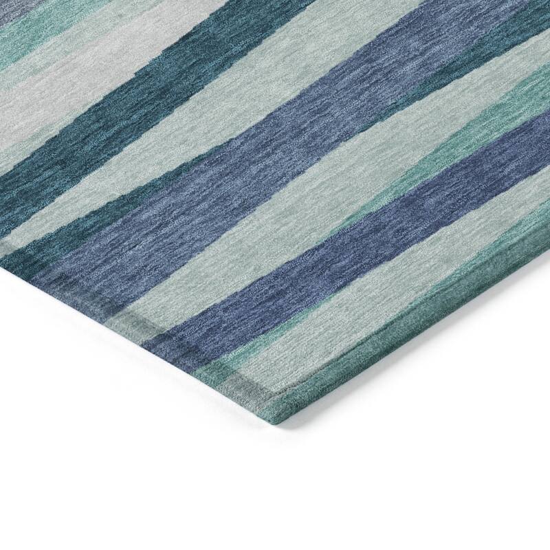 HomeRoots Striped Transitional Rectangle Outdoor Rug