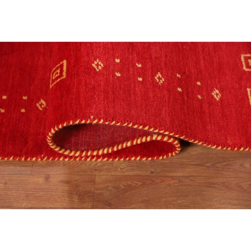 Tribal Gabbeh Indian Area Rug Handmade Contemporary Wool Carpet - 5'6"x 7'9"