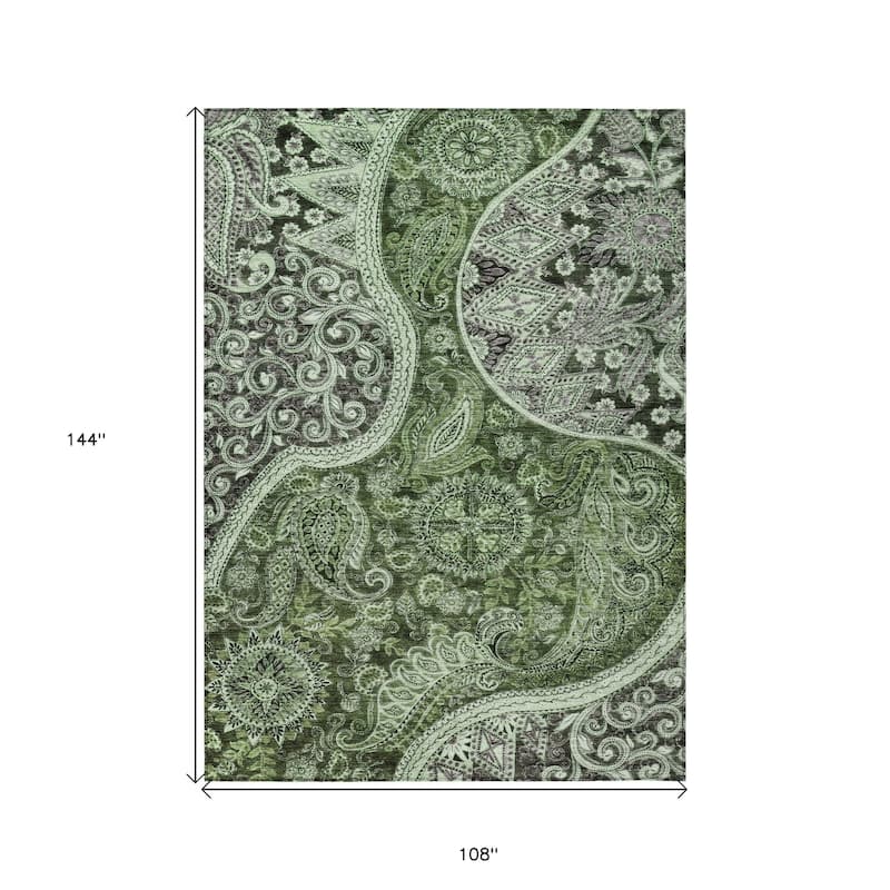 HomeRoots Floral Medallion Transitional Rectangle Outdoor Rug
