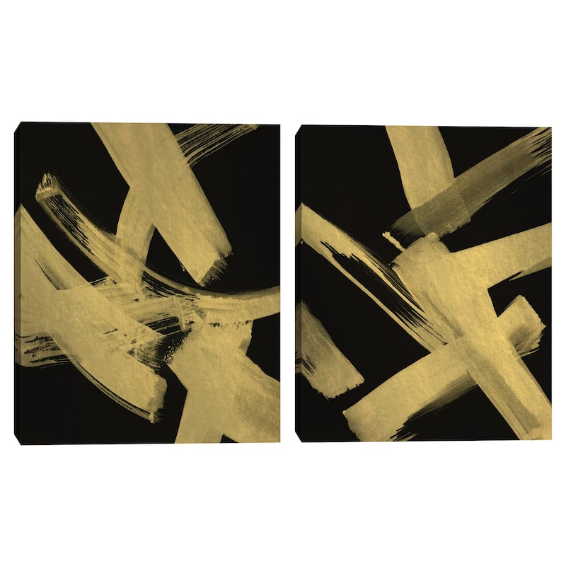 Gold Magic I, Gold Magic II by Susan Jill Canvas Art Prints