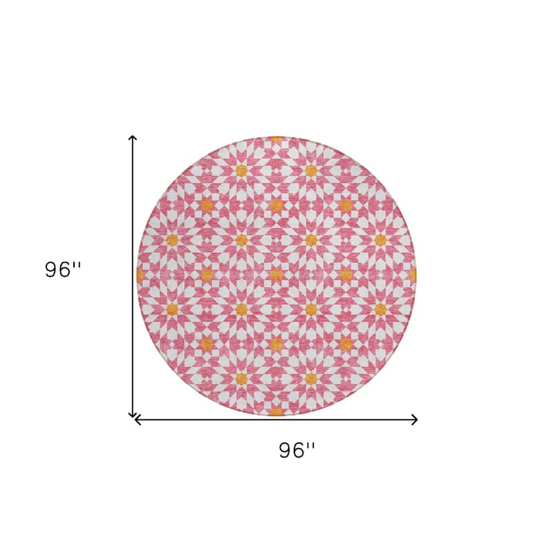 HomeRoots Floral Medallion Transitional Rectangle Outdoor Rug
