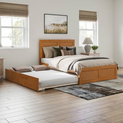 Canyon Full Platform Bed with Matching Footboard & Full Trundle