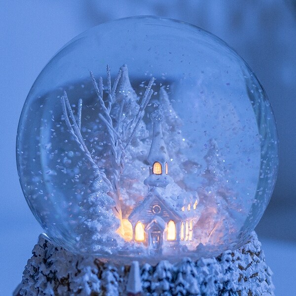 Ashfield & Harkness Winterland Church Decorative Snow Globe with