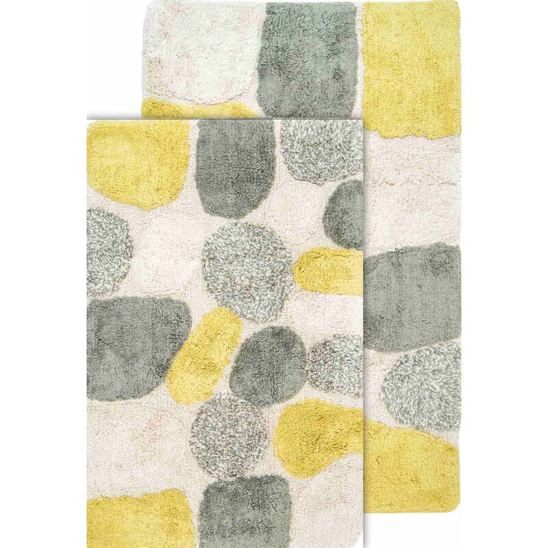 Chesapeake Pebbles 2pc Bath Rug Set - 21"x34" & 24"x40" - New Willow