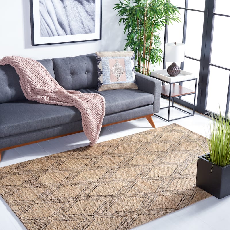 SAFAVIEH Handmade Natural Fiber Dayanara Boho Jute Rug - 4' x 6' - Natural/Black