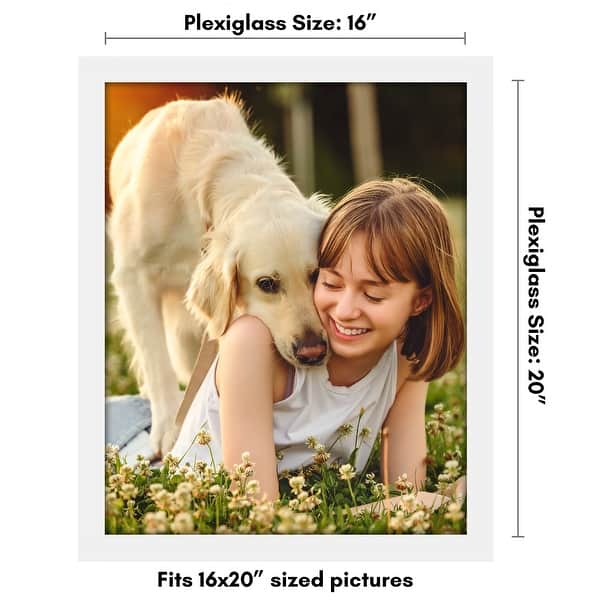 dimension image slide 6 of 9, Americanflat Poster Frame - Wooden Picture Frame with Plexiglass Cover