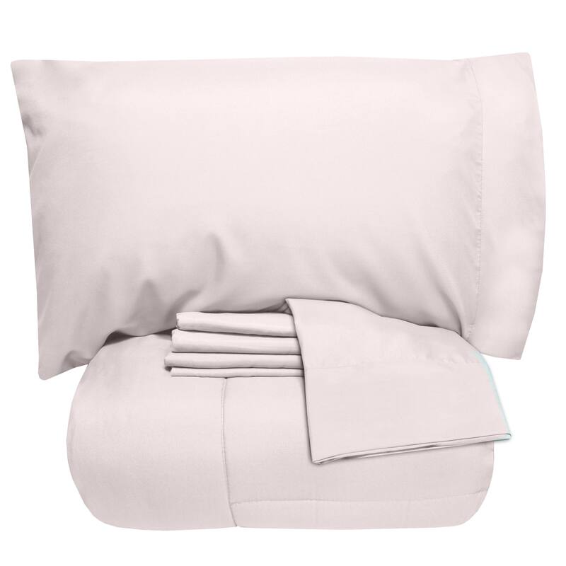 Sweet Home Collection Luxury Solid Bed-In-a-Bag with Sheet Set