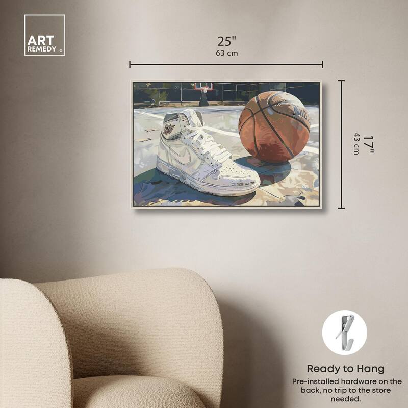Washed Out Court Canvas by Art Remedy