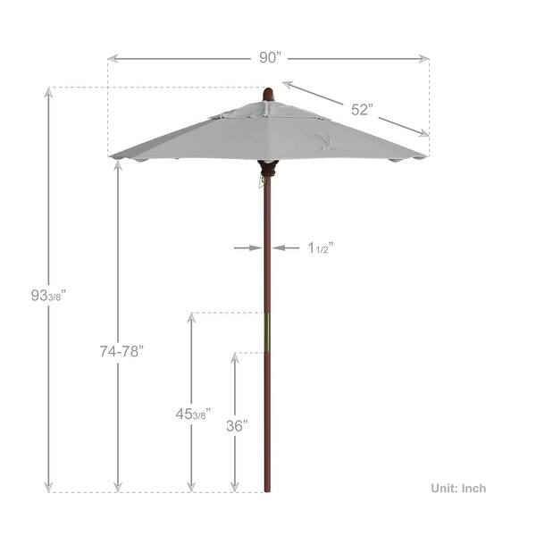 7.5 foot patio umbrella sunbrella Sunnyglade 7.5' Outdoor Table Umbrella Tilt Crank Beige youll always be sheltered from the suns powerful rays Port Lavaca Sunbrella Patio Umbrella,