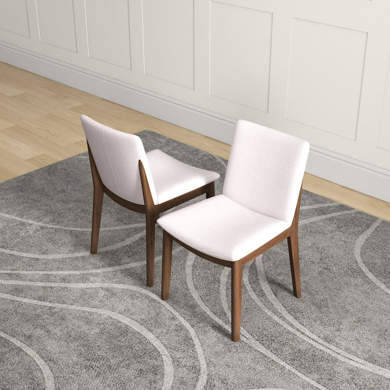 Vermont Mid-Century Modern Fabric Dining Chair (Set of 2)
