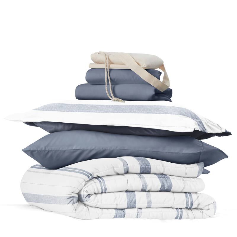 8pc Twin XL Pattern Dorm Bedding Bundle