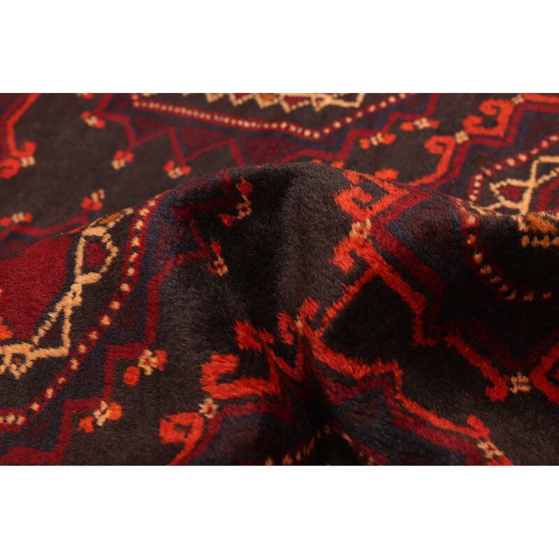 ECARPETGALLERY Hand-knotted Teimani Black, Red Wool Rug - 3'7 x 5'9