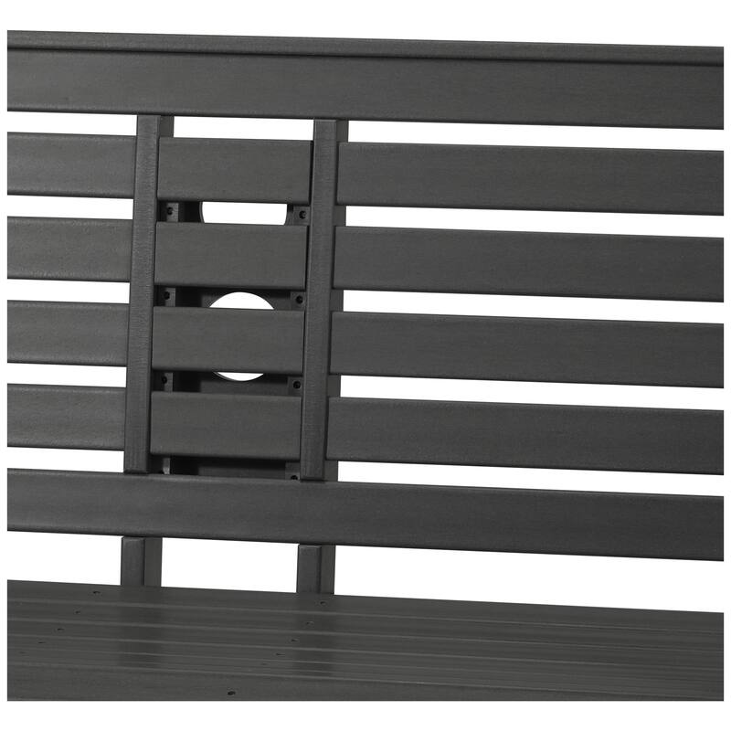 Nashville Poly 54 Inch Porch Swing with Folding Cup Holder