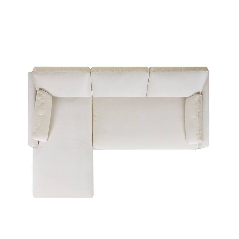 Knox 89" Performance Velvet Reversible Chaise Sectional Sofa
