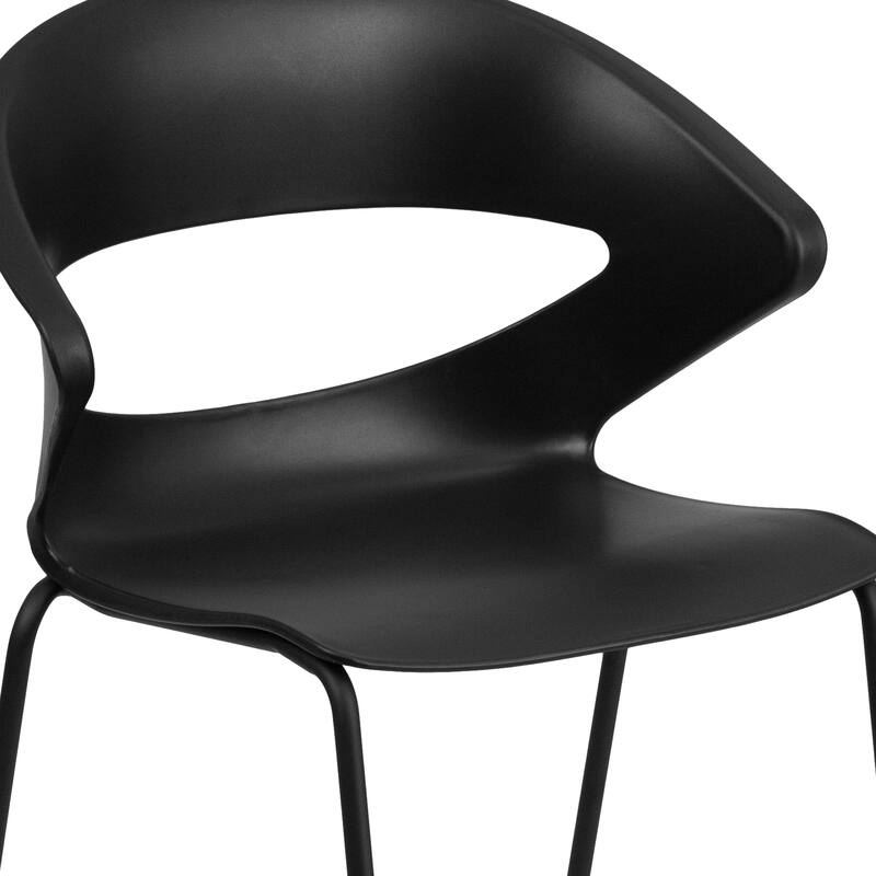 440 lb. Capacity Cafe Style Stack Chair with Flexible Back Design