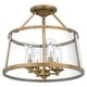preview thumbnail 1 of 5, Quoizel Barlow 4-Light 16" Ceiling Light Weathered Brass