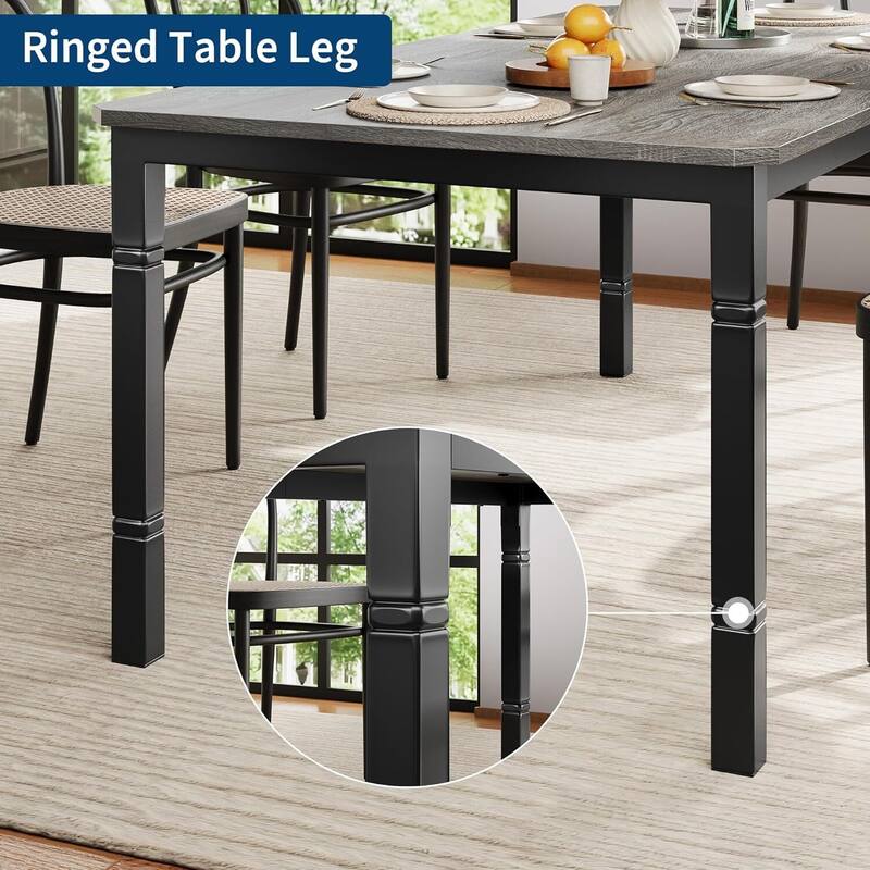 78.7" Large Industrial Dining Table for 6-8 People for Kitchen, Dining Room (Only Table)