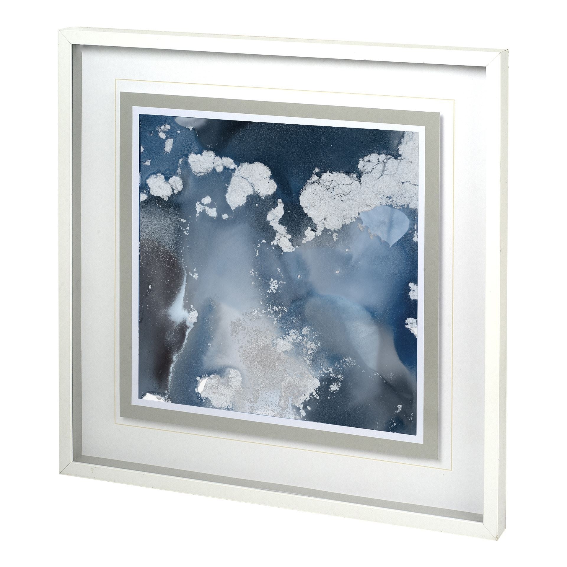 Mercana Monsoon II by Mercana Studio a Hand Embellished Textured Framed Art Print Matted under Glass