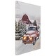 preview thumbnail 5 of 8, LED Fiber Optic Truck Tree Christmas Canvas Wall Art 15.75"x11.75"