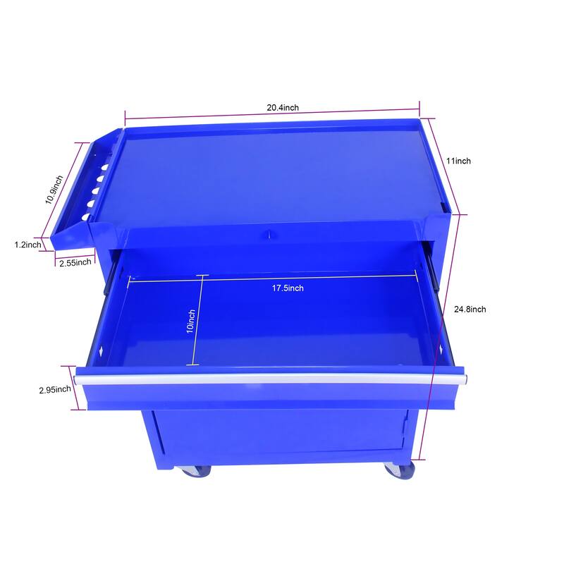 Detachable 5 Drawer Tool Chest with Bottom Cabinet and One Adjustable Shelf
