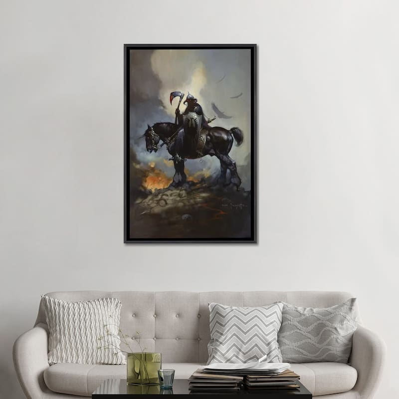 iCanvas "Death Dealer" by Frank Frazetta Framed