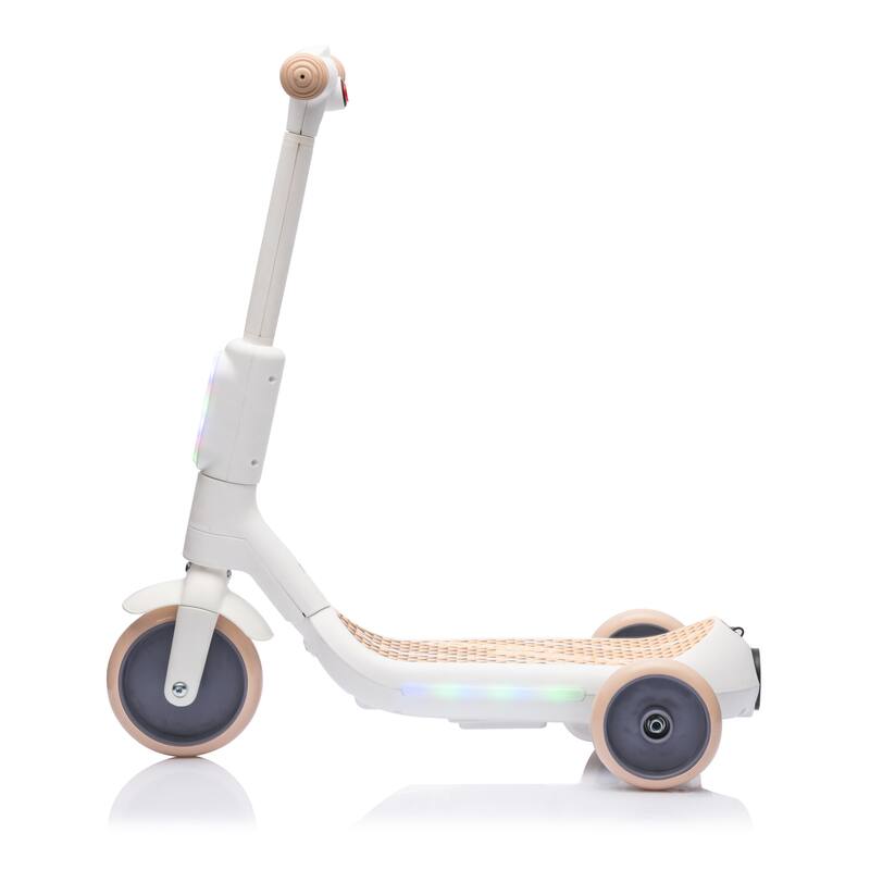 2in1 Kids Ride On Three-Wheel Balance Electric Scooter, Toy for kids, Tail Color Lights W/Spray, Wider Pedal