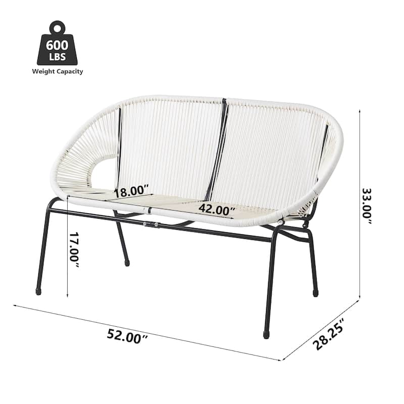 Naomi Outdoor Hammock Loveseat Bench by Christopher Knight Home