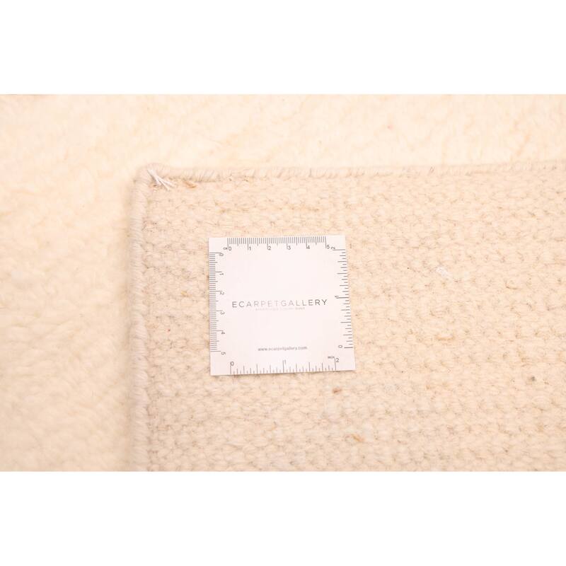 ECARPETGALLERY Hand-knotted Tangier Cream Wool Rug - 6'4 x 8'9