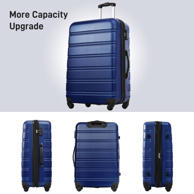 3 Piece Luggage Set, 20" 24" 28" Hardside Luggage Set, Lightweight Suitcase Set with TSA Lock and Spinner Wheels