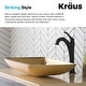 preview thumbnail 17 of 35, Kraus Glass Vessel Sink, Bathroom Faucet, Mounting Ring