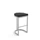 Option Black Faux Leather / Silver Grey Metal