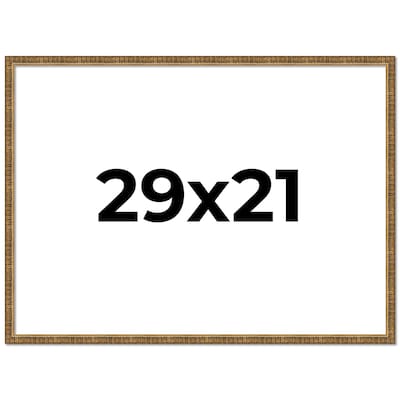 29x21 Frame Black Real Wood Picture Frame Kingsley Gold Distressed Photo Frame with UV Acrylic Foam Board Backing &