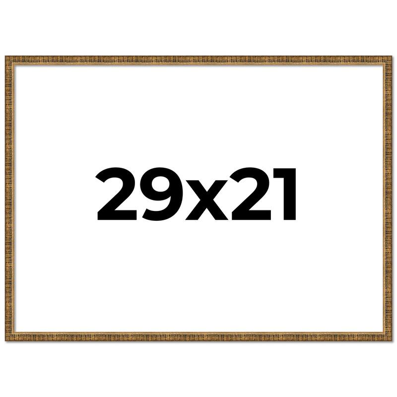 29x21 Frame Gold Solid Wood Picture Frame - Complete Modern Photo